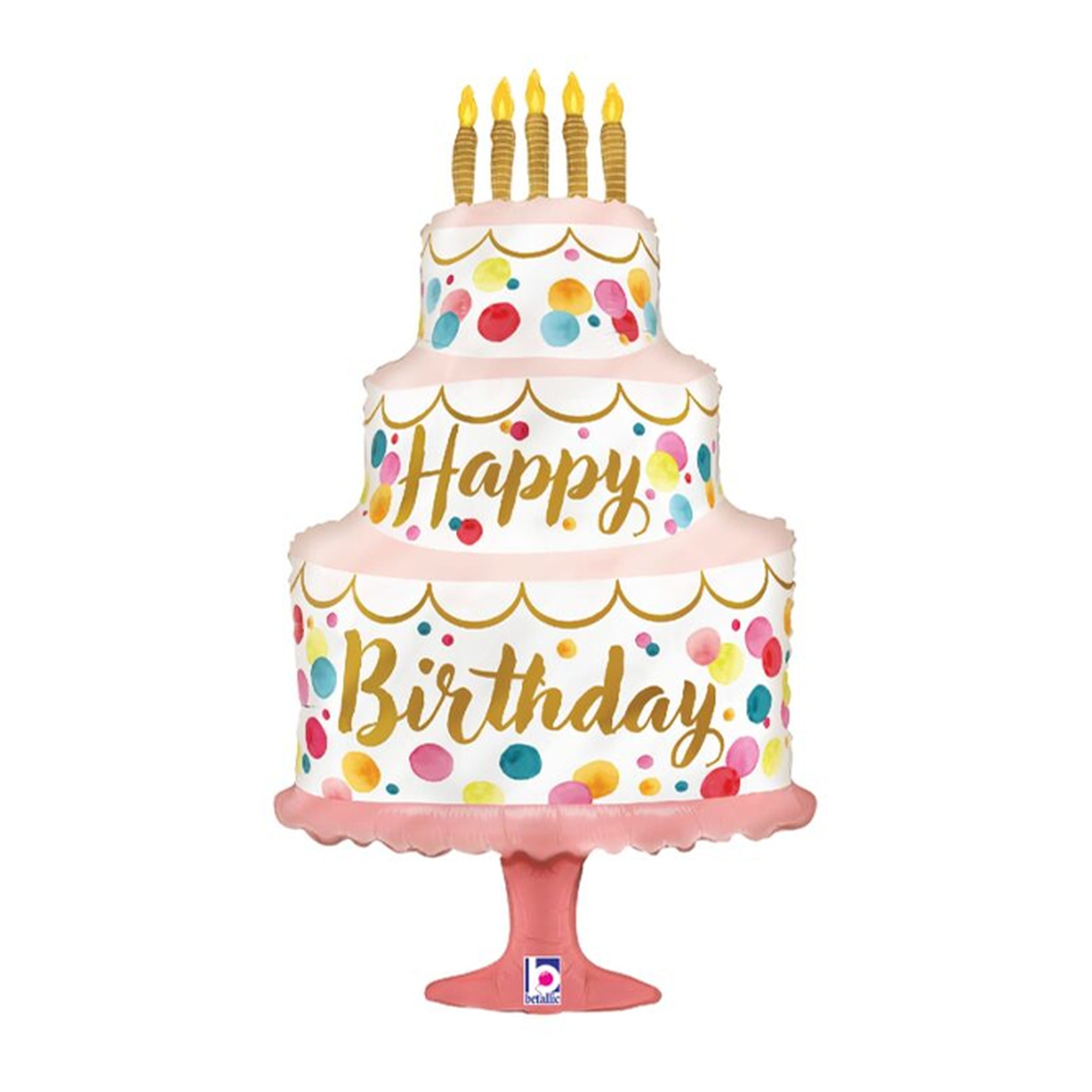 Birthday Cake Foil Balloon 33"